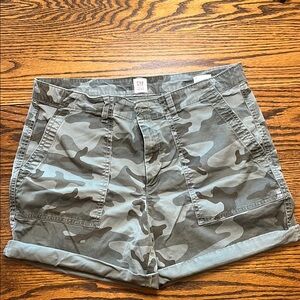 GAP Gray Cargo Shorts Relaxed Fit Cotton Blend